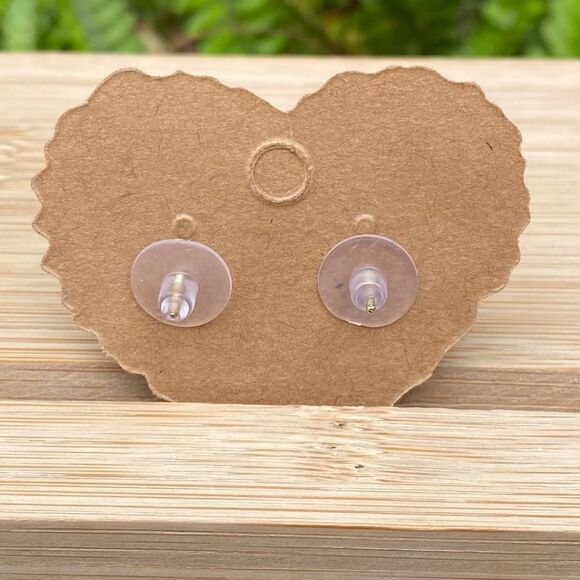 NWOT NEW Gold and Black Bow Crystal/Rhinestone Post Back Earrings - Picture 3 of 5